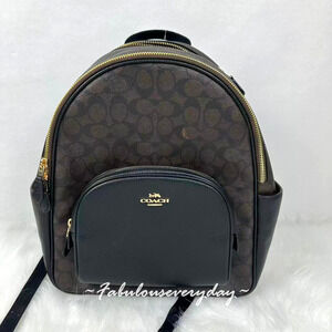 Coach Court Backpack In Signature Canvas Gold/Brown/Black Colorblock CZ176 NWT